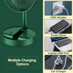 Portable USB Folding Fan – Retractable Floor Standing Fan