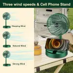 Portable USB Folding Fan – Retractable Floor Standing Fan