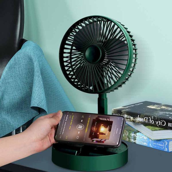 Portable USB Folding Fan – Retractable Floor Standing Fan